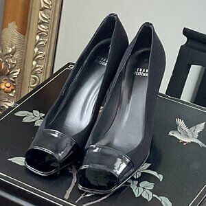 Stuart Weitzman Patent Leather Slip-On Block Heels Size 10US Black